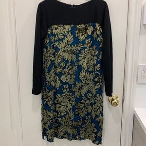 Etro Velvet Patterned Shift Dress Size 40